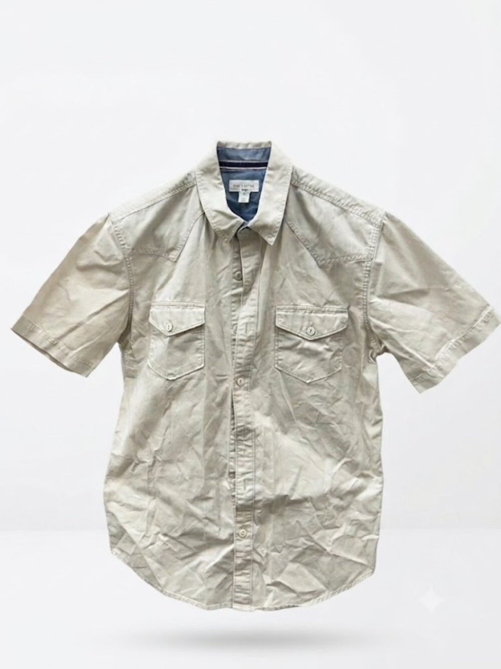 Sun + Stone Cream Western Short Sleeve Button Up Shirts